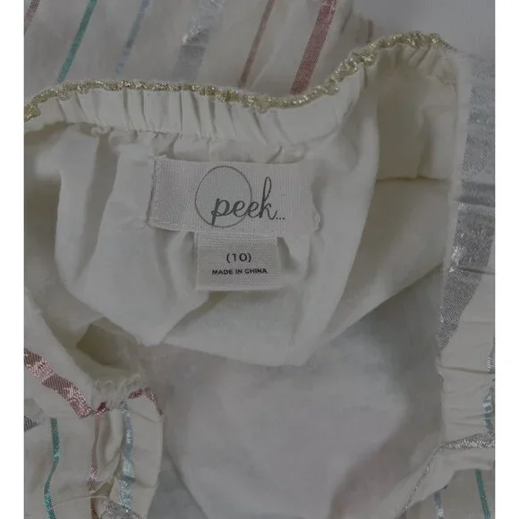 Peek Embroidered Metallic Striped Top - Picture 8 of 10